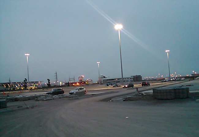 240w flood light parking lot project