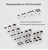 Rectangular White Recessed Trim Mounted LED Single Double Triple Heads COB Square Ceiling Light Downlight Gimbal Spot Light
