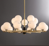 Copper Original Color Circle Pendant Light Nordic Style Luminous Hanging Lamp Decoration G4 Bulb Lights Brass Chandelier
