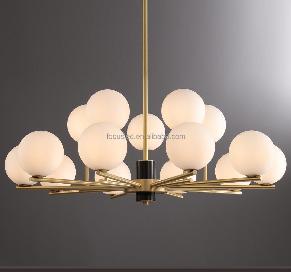 Copper Original Color Circle Pendant Light Nordic Style Luminous Hanging Lamp Decoration G4 Bulb Lights Brass Chandelier