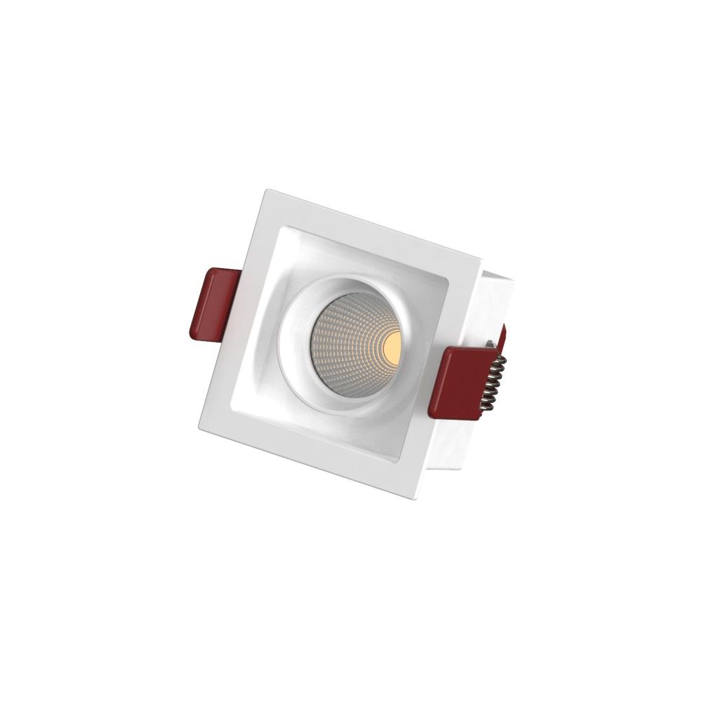 Single Head White Dimmable Recessed Trimless Fixed LED Grille Light 5W 10W 15W 20W Square Adjustable Dimmable LED Downlight