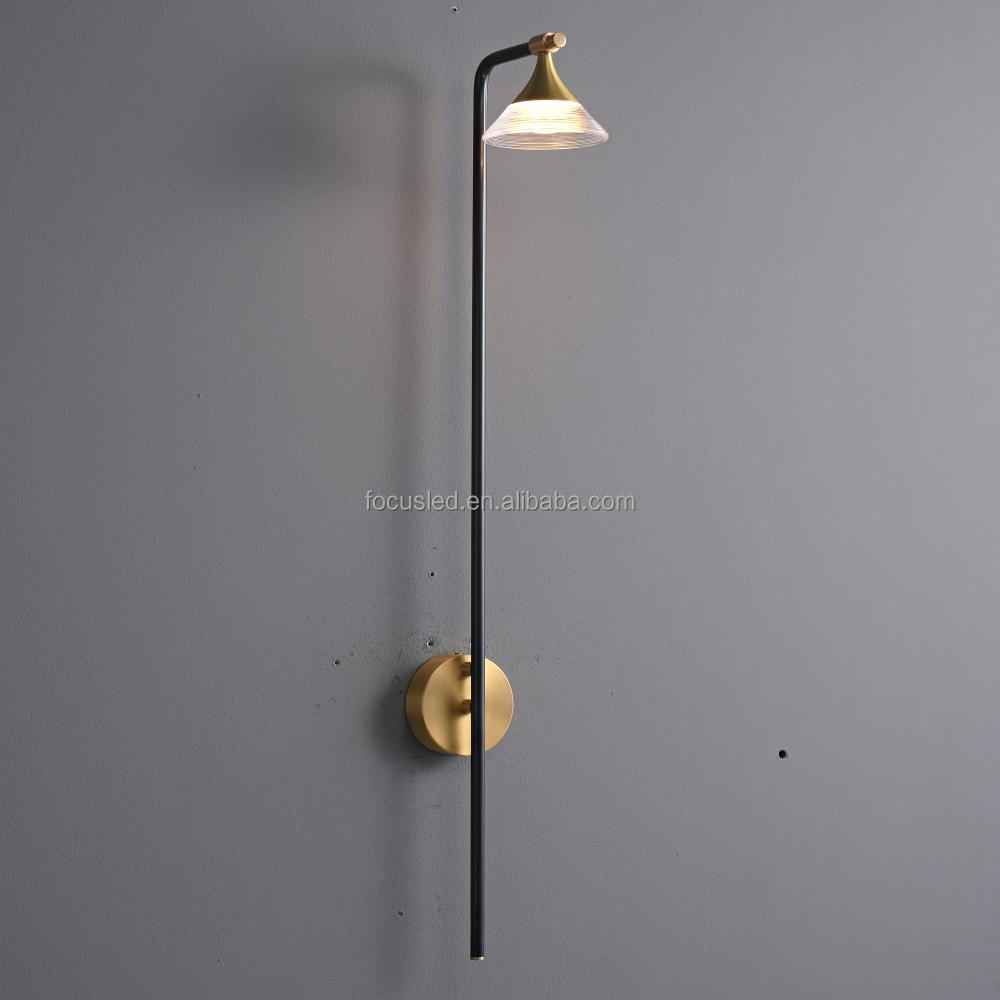 Living Room Corridor Indoor Outdoor Lighting Modern Luxury Wall Lamp Metal Base Copper Original Color And Clear Glass Wall Light
