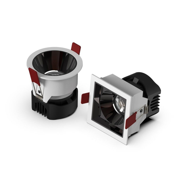 White Anti Glare Trimless Rimless Dali Dimmable Adjustable 5W 10W 15W Round Recessed Mounted COB Ceiling LED Spotlight Downlight