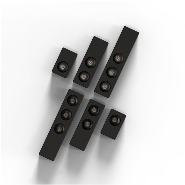 Huang Series Ultra Thin 6 Colors 1/2/3/6/8/12 Heads Anti-glare Design Surface Downlight