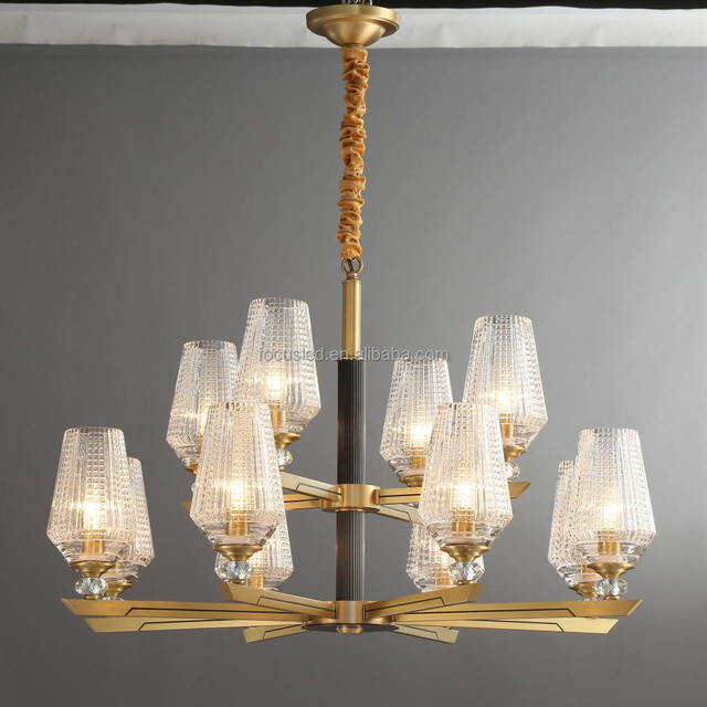 Copper Original Color Circle Pendant Light Nordic Style Luminous Hanging Lamp Decoration G4 Bulb Lights Brass Chandelier