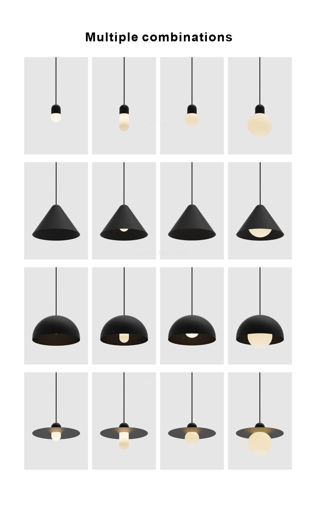 Guo Series 4 Bulbs 3 Reflectors Free Combine DIY for Any Space Ceiling Down Light