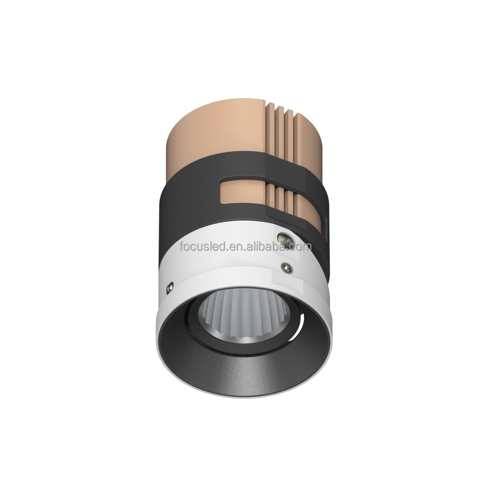 European Anti Glare Bedroom Recessed Trim Fixed 12W LED Ceiling Downlight Kitchen Indoor Variable Dimmable White Spot Lights