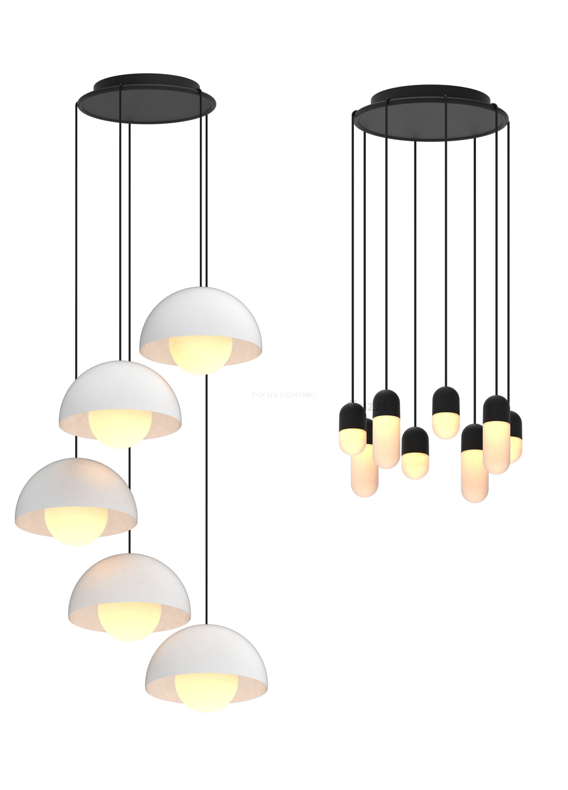 Guo Series 4 Bulbs 3 Reflectors Free Combine DIY for Any Space Ceiling Down Light