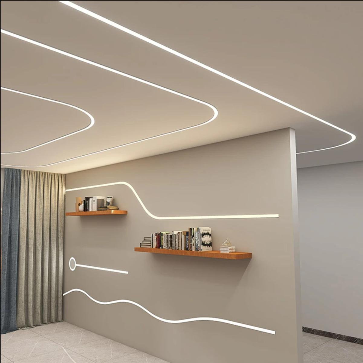 led curve strip light application
