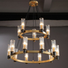 Copper Original Color Circle Pendant Light Nordic Style Luminous Hanging Lamp Decoration G4 Bulb Lights Brass Chandelier