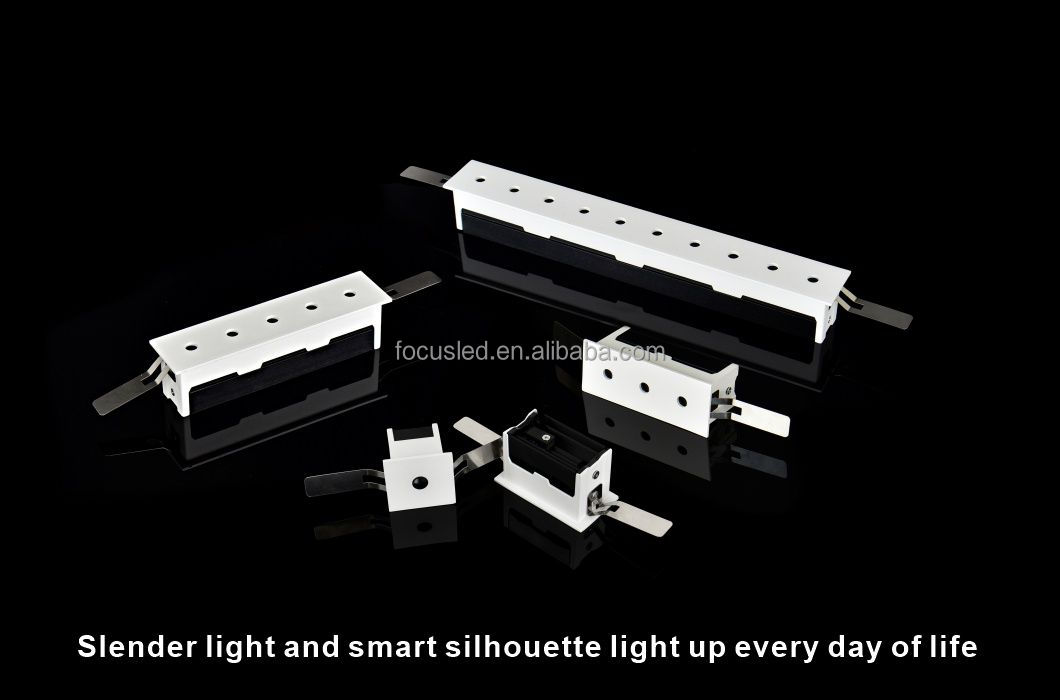 Linear Rectangle Spotlight Anti Glare LED Wall Washer Lamp Recessed Ceiling Light 3 Heads Mini Grille 2W 4W 6W 10W 20W DownLight