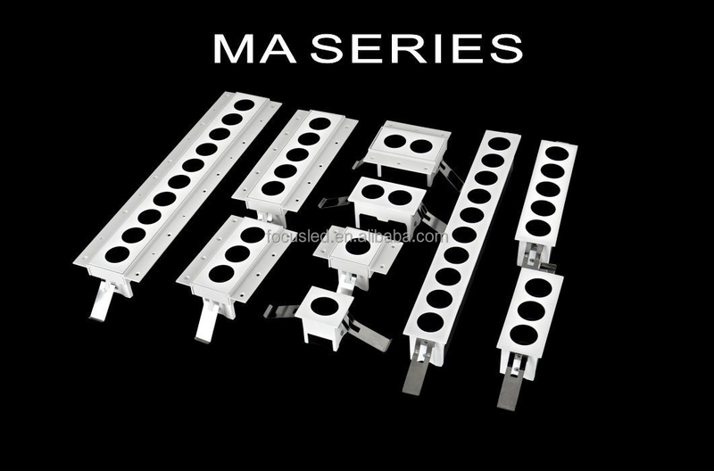 Linear Rectangle Spotlight Anti Glare LED Wall Washer Lamp Recessed Ceiling Light 3 Heads Mini Grille 2W 4W 6W 10W 20W DownLight