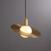 Copper Original Color Circle Pendant Light Nordic Style Luminous Hanging Lamp Decoration G4 Bulb Lights Brass Chandelier